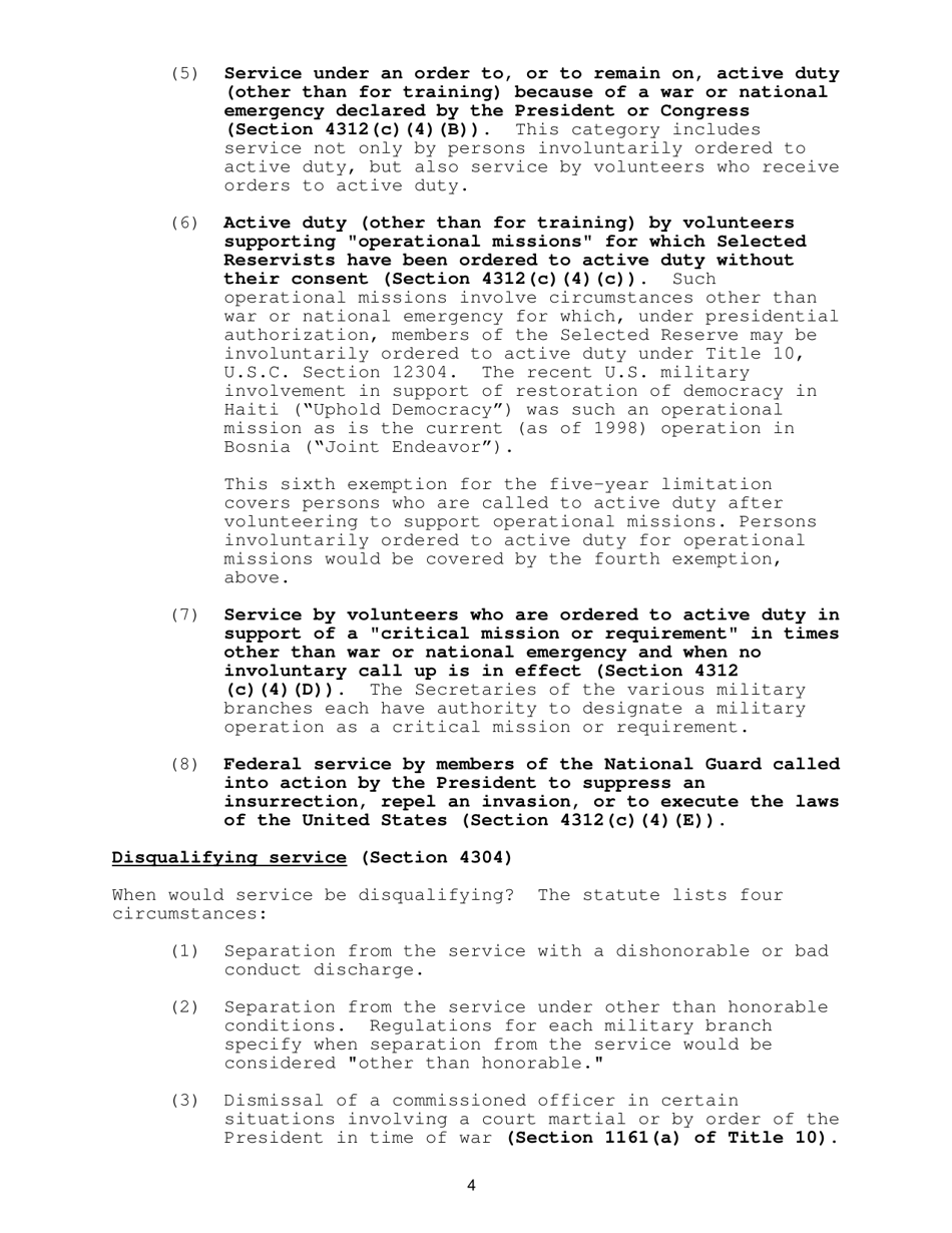 A Non-technical Resource Guide to the Uniformed Services Employment and Reemployment Rights Act (Userra), Page 6