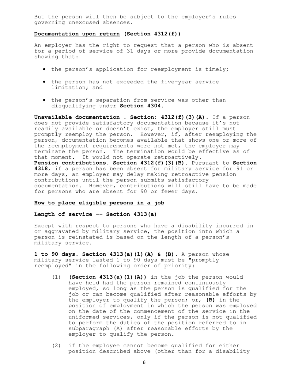 A Non-technical Resource Guide to the Uniformed Services Employment and Reemployment Rights Act (Userra), Page 8