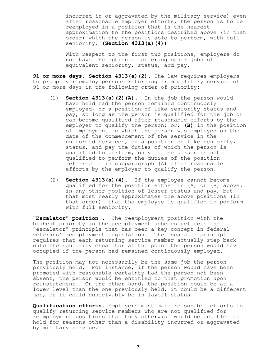 A Non-technical Resource Guide to the Uniformed Services Employment and Reemployment Rights Act (Userra), Page 9