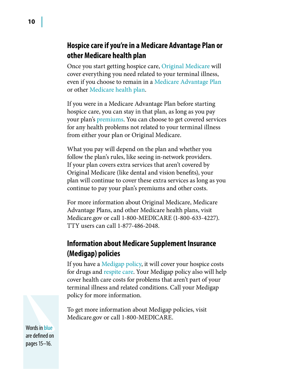 Medicare Hospice Benefits, Page 10