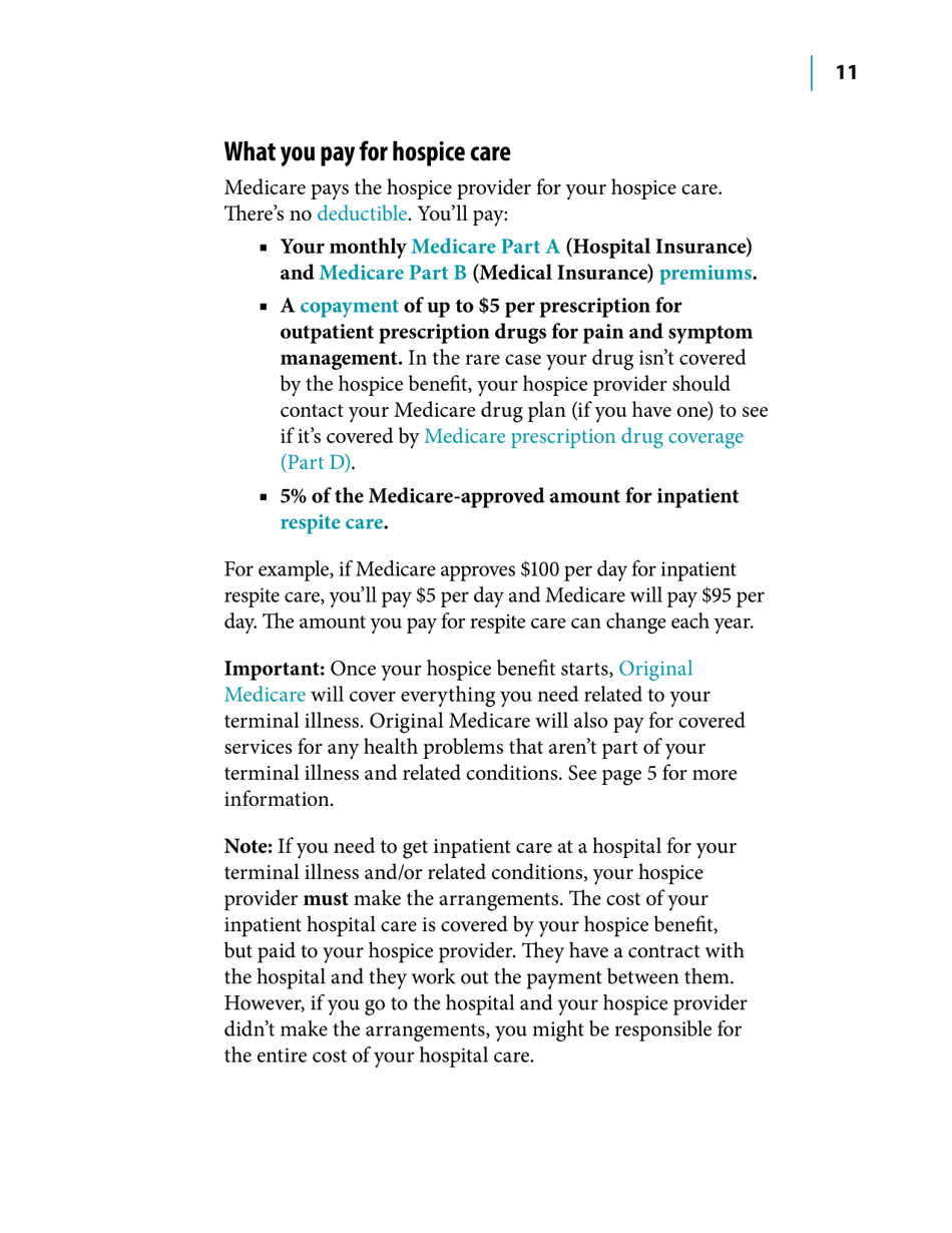 Medicare Hospice Benefits, Page 11