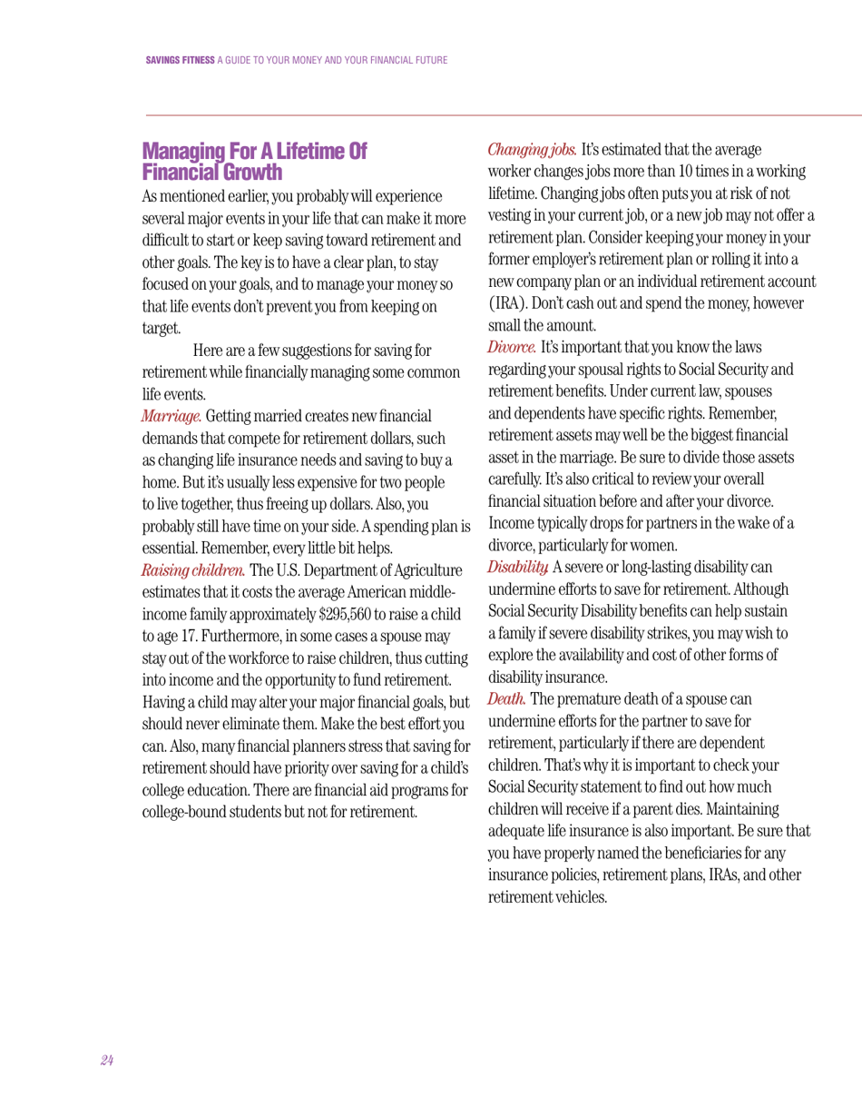 Savings Fitness: a Guide to Your Money and Your Financial Future, Page 26