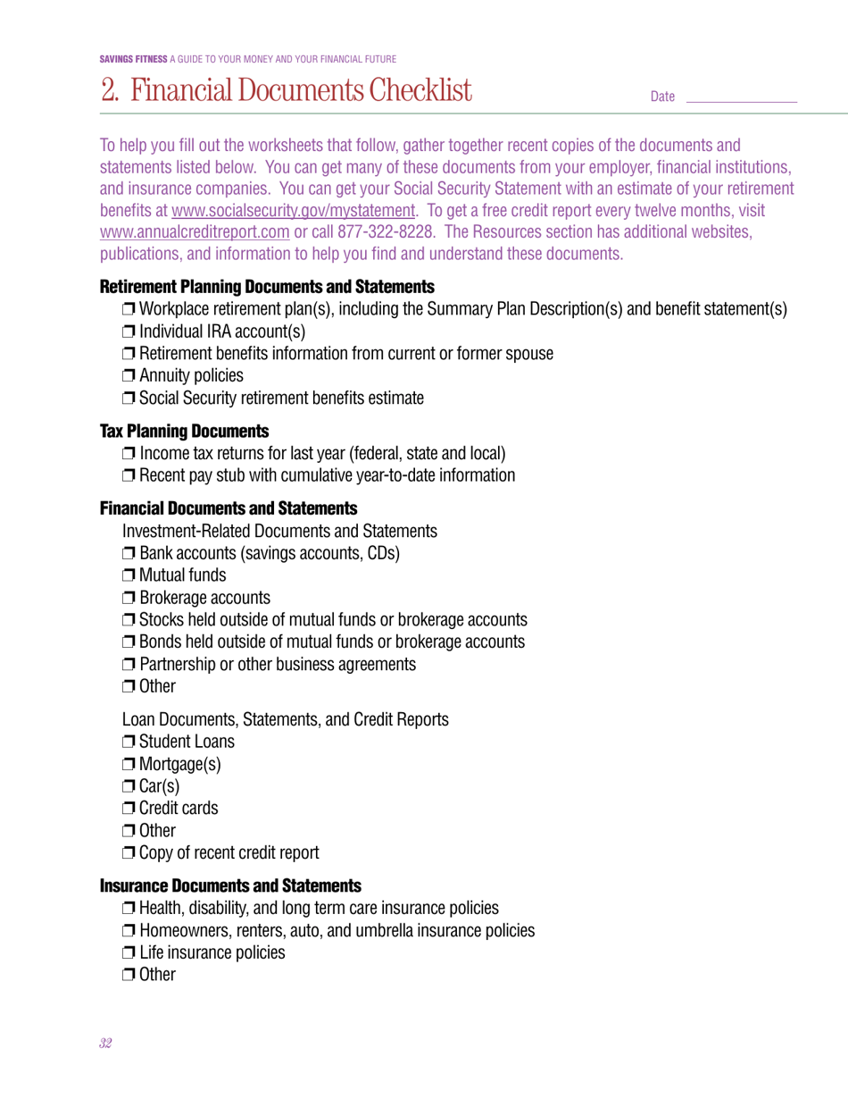 Savings Fitness: a Guide to Your Money and Your Financial Future, Page 34