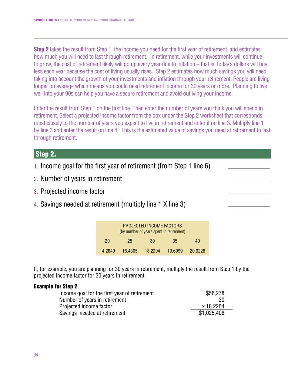 Savings Fitness: a Guide to Your Money and Your Financial Future, Page 38