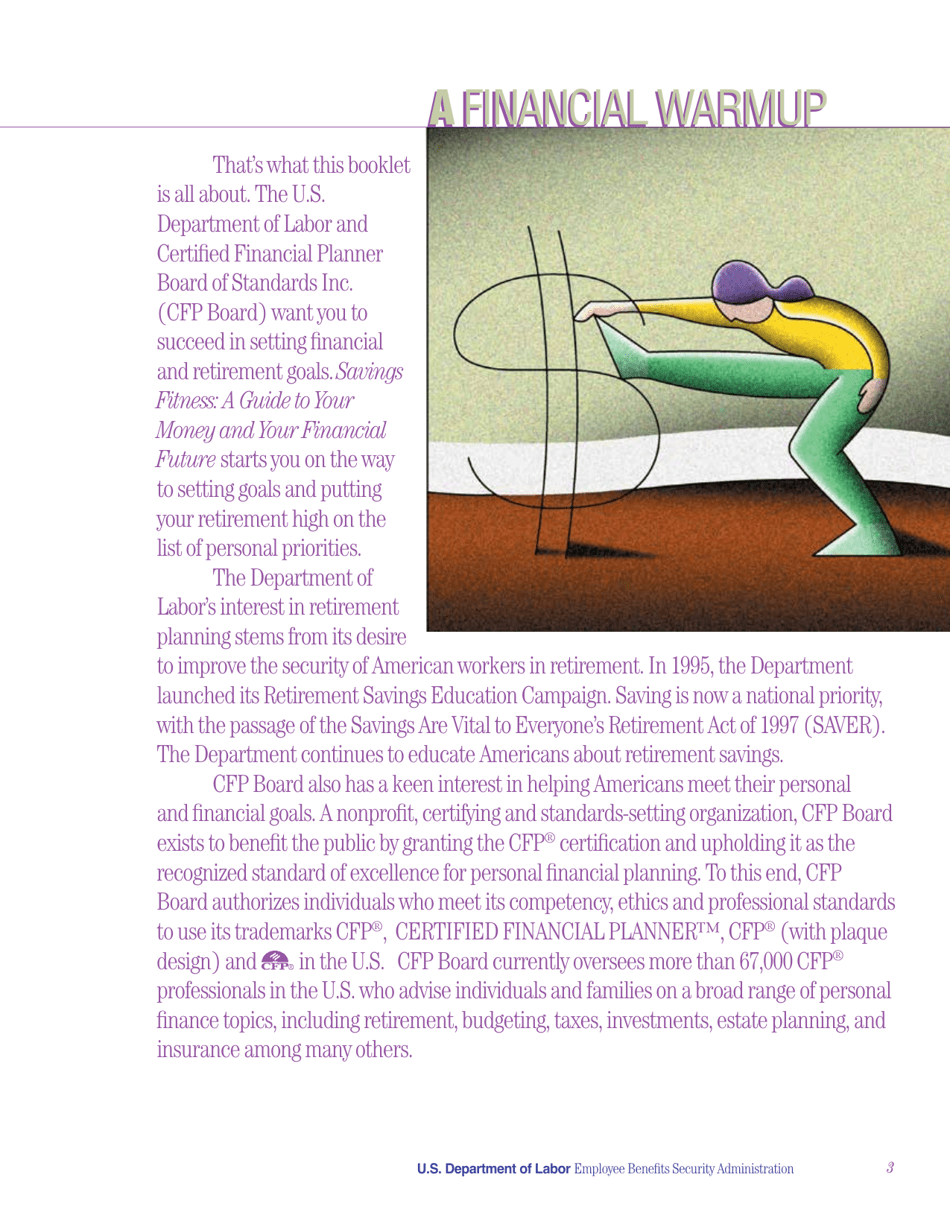 Savings Fitness: a Guide to Your Money and Your Financial Future, Page 5