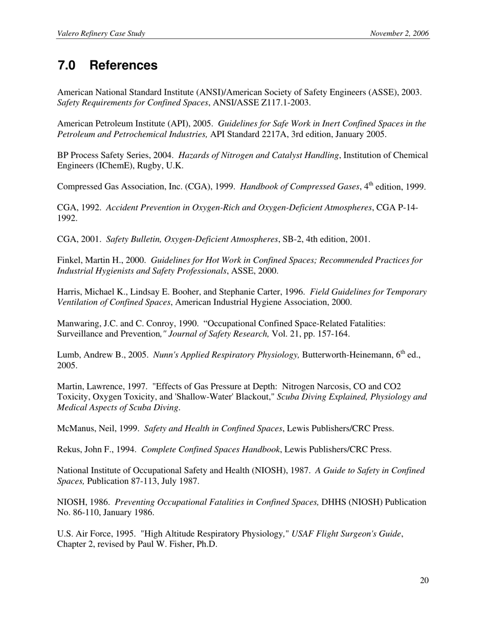 Case Study: Confined Space Entry - Worker and Would-Be Rescuer Asphyxiated (2006-02-i-De), Page 20