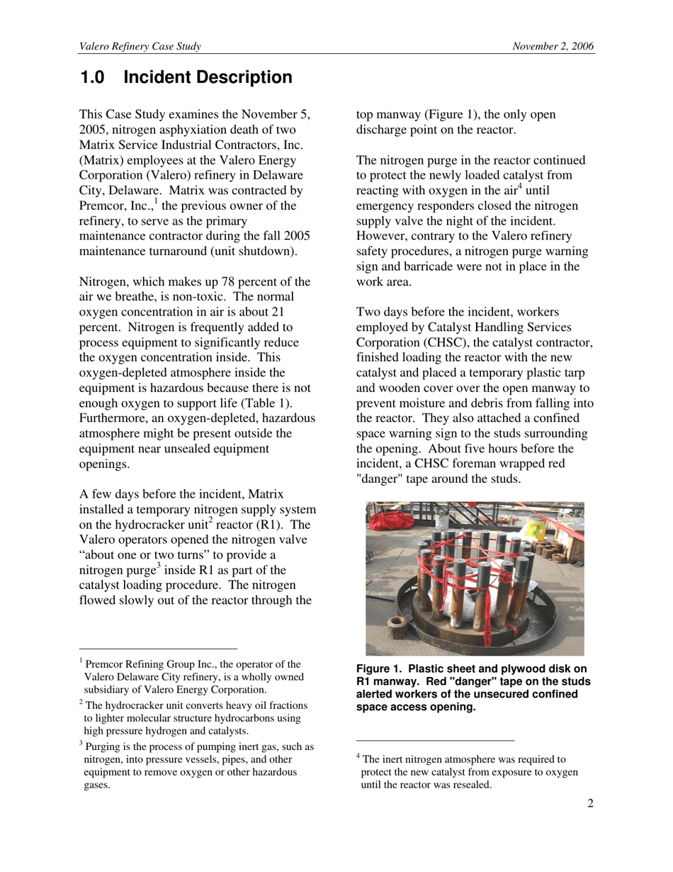Case Study: Confined Space Entry - Worker and Would-Be Rescuer Asphyxiated (2006-02-i-De), Page 2