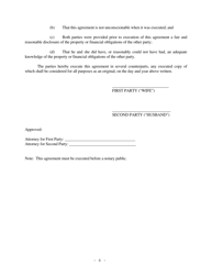 Premarital Agreement Template, Page 6