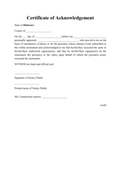 Motor Vehicle Bill of Sale Form - Delaware, Page 4