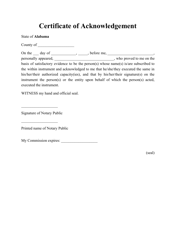 Motor Vehicle Bill of Sale Form - Alabama, Page 4