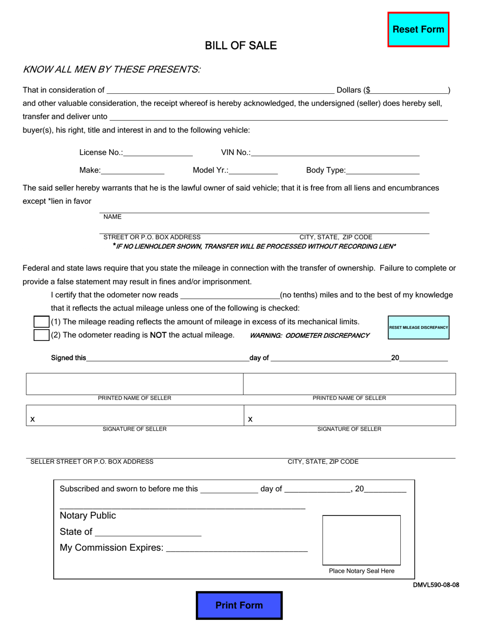Form DMVL5900808 Fill Out, Sign Online and Download Fillable PDF