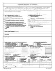 OMB Form 83-I &quot;Paperwork Reduction Act Submission&quot;