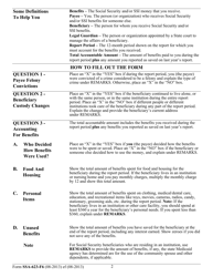 Form SSA-623-F6 Representative Payee Report, Page 2