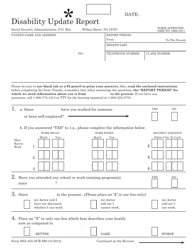 Form SSA-455-OCR-SM Disability Update Report, Page 5