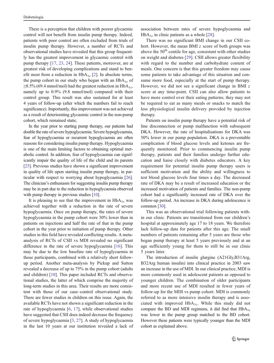 Long-Term Outcome of Insulin Pump Therapy in Children With Type 1 Diabetes Assessed in a Large Population-Based Casecontrol Study, Page 7