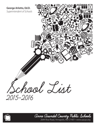 Document preview: 2015-2016 School List - Anne Arundel County Public Schools