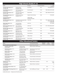 2015-2016 School List - Anne Arundel County Public Schools, Page 6