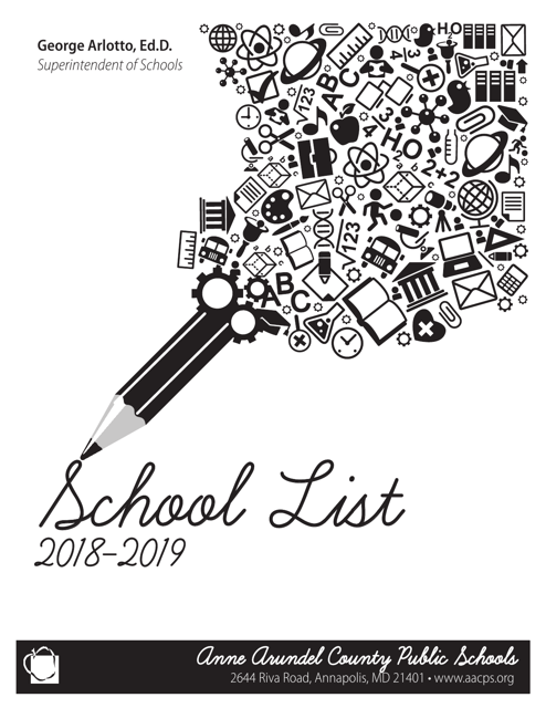 2018-2019 School List - Anne Arundel County Public Schools