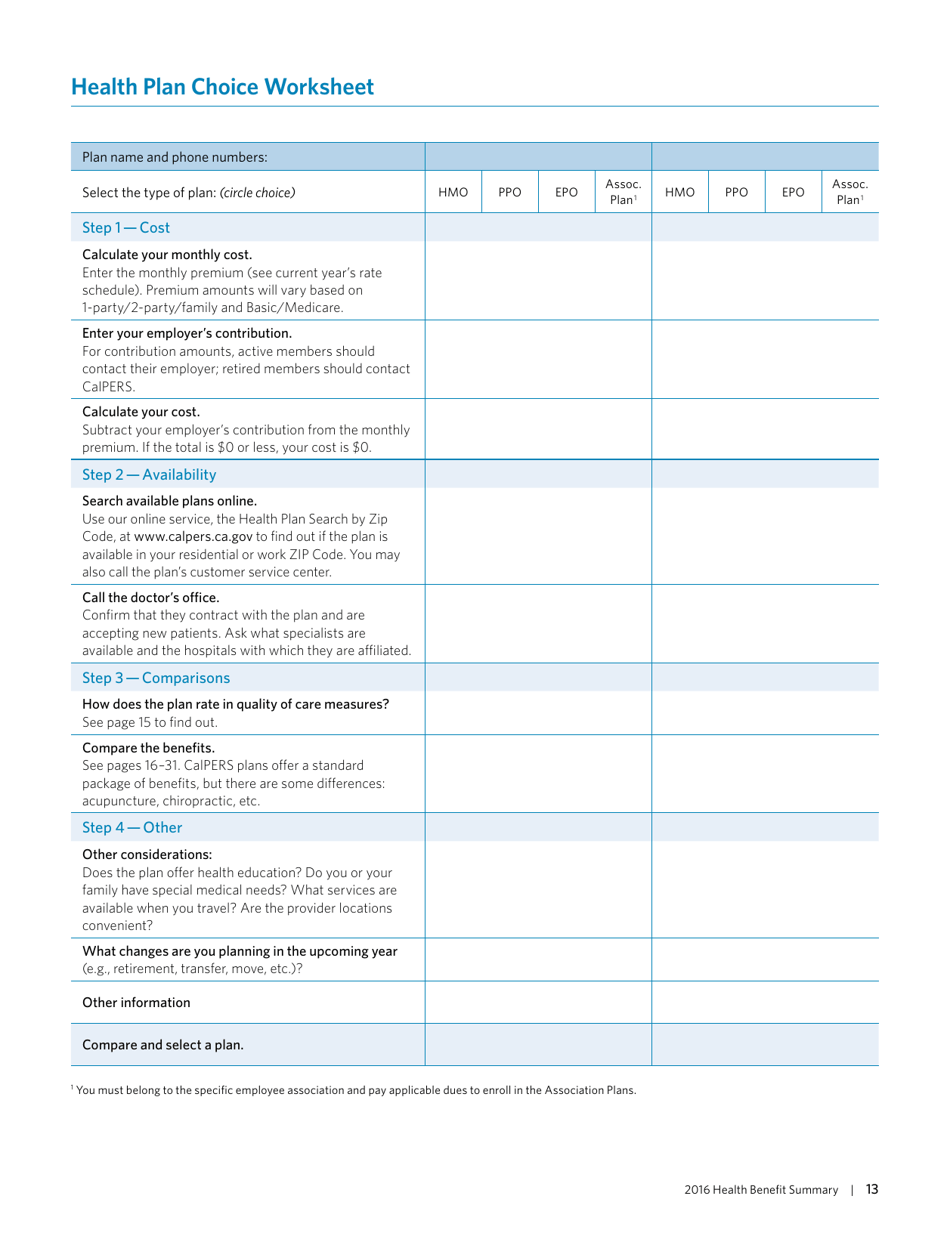 Health Benefit Summary - California, Page 16