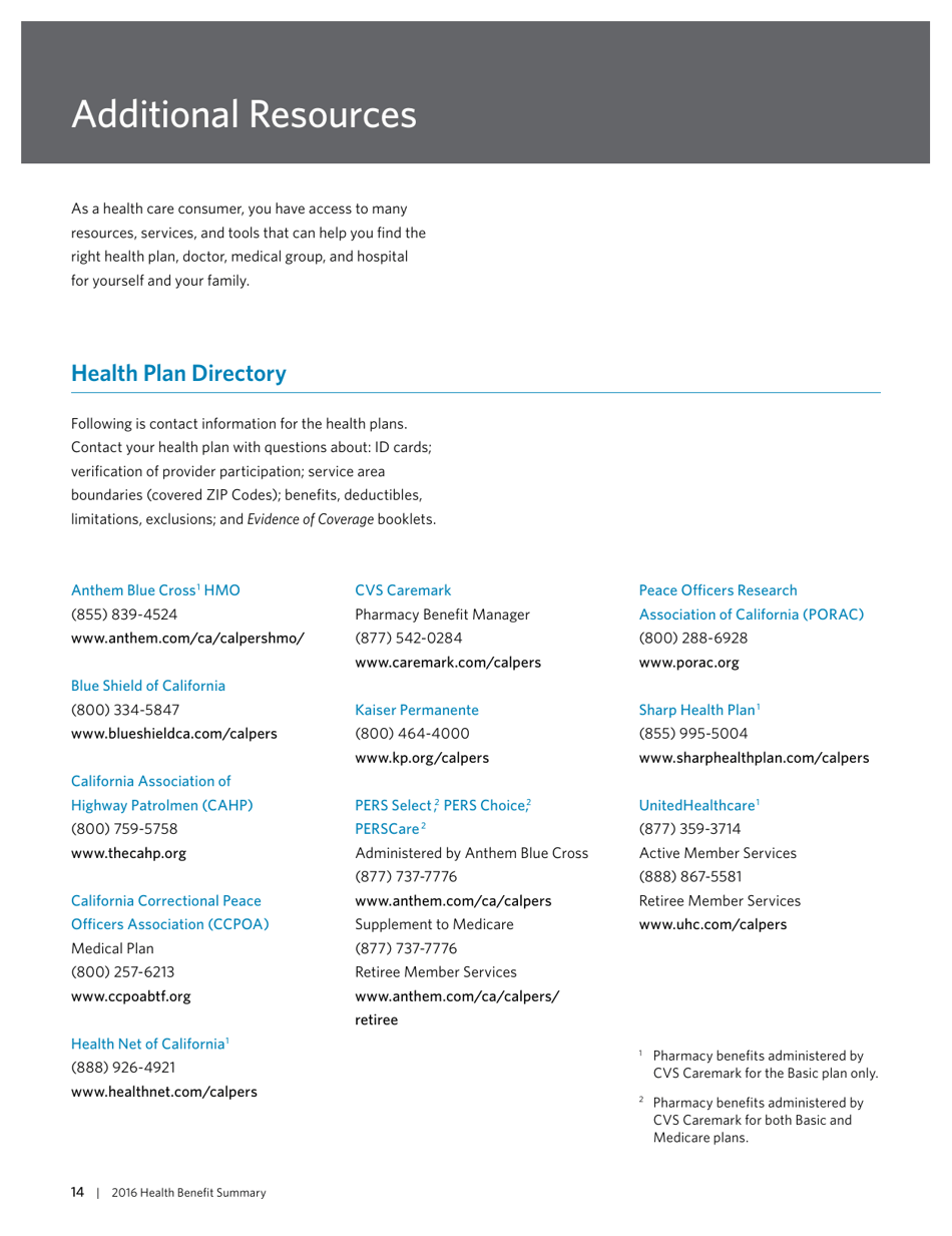 Health Benefit Summary - California, Page 17