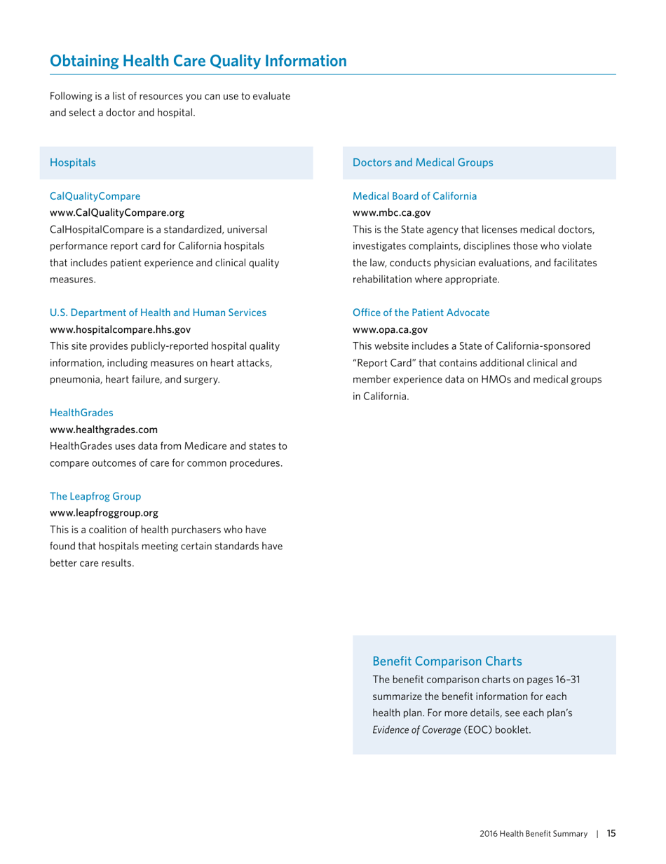 Health Benefit Summary - California, Page 18