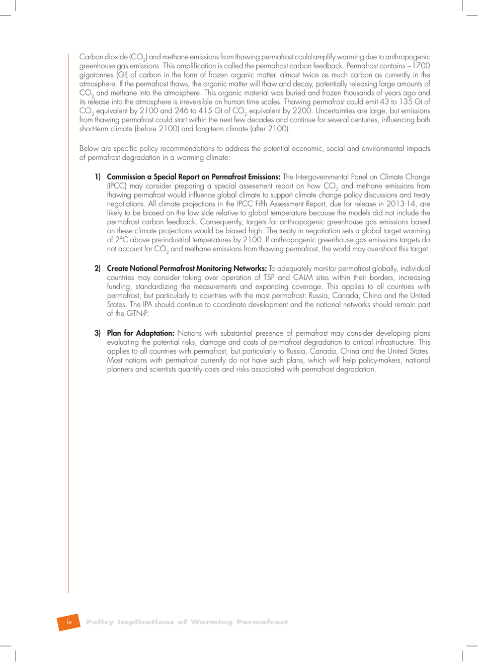 Policy Implications of Warming Permafrost - United Nations Environment Programme (Unep), Page 5