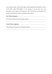 Last Will and Testament Template - Alabama, Page 14