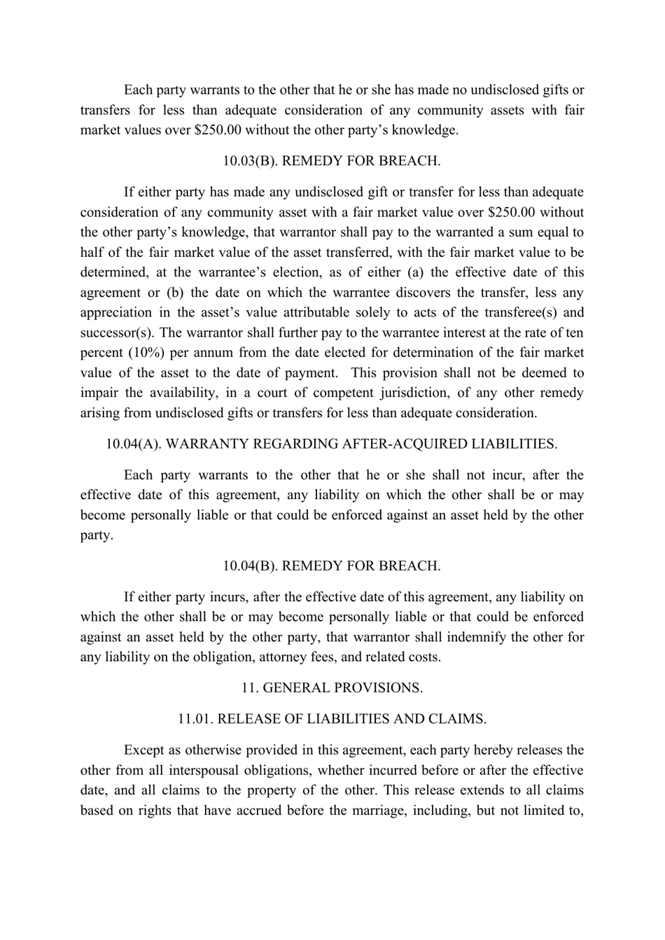 Divorce Agreement Template, Page 15