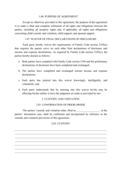 Divorce Agreement Template, Page 2