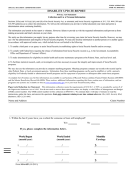 Document preview: Form SSA-455 Disability Update Report