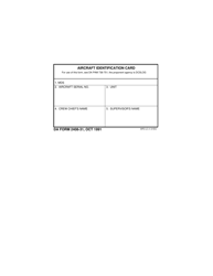 Document preview: DA Form 2408-31 Aircraft Identification Card