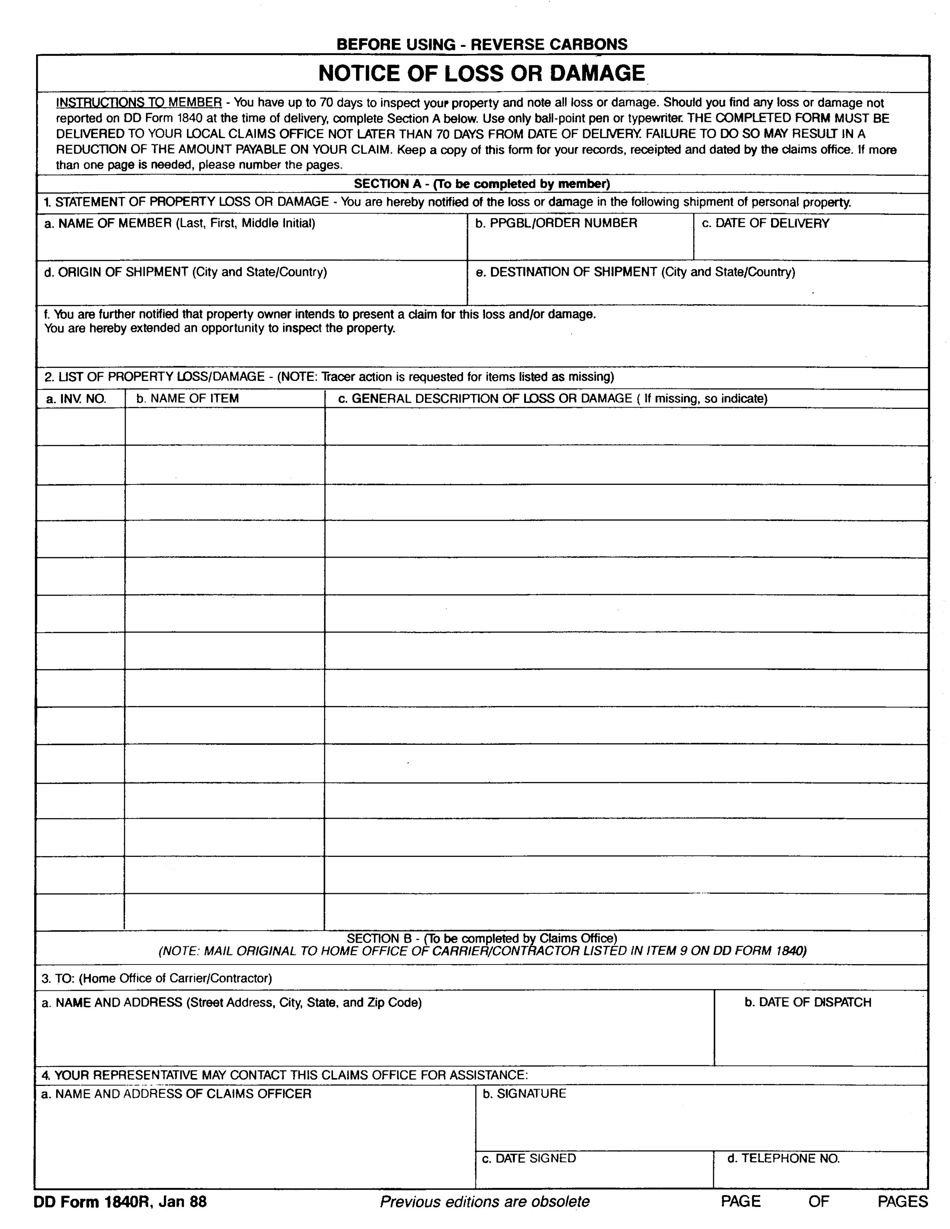 DD Form 1840 - Fill Out, Sign Online and Download Printable PDF ...