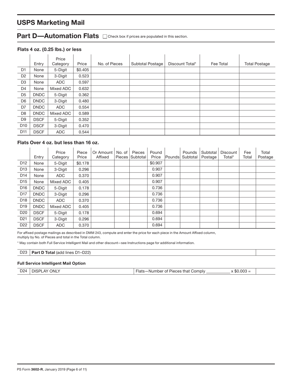 PS Form 3602R Fill Out, Sign Online and Download Printable PDF