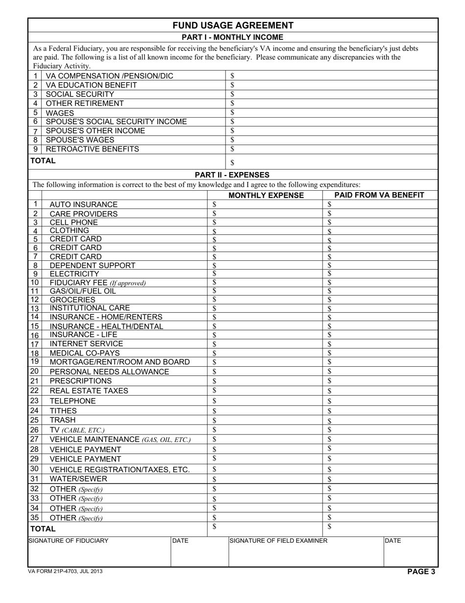 VA Form 21P-4703 - Fill Out, Sign Online and Download Fillable PDF ...