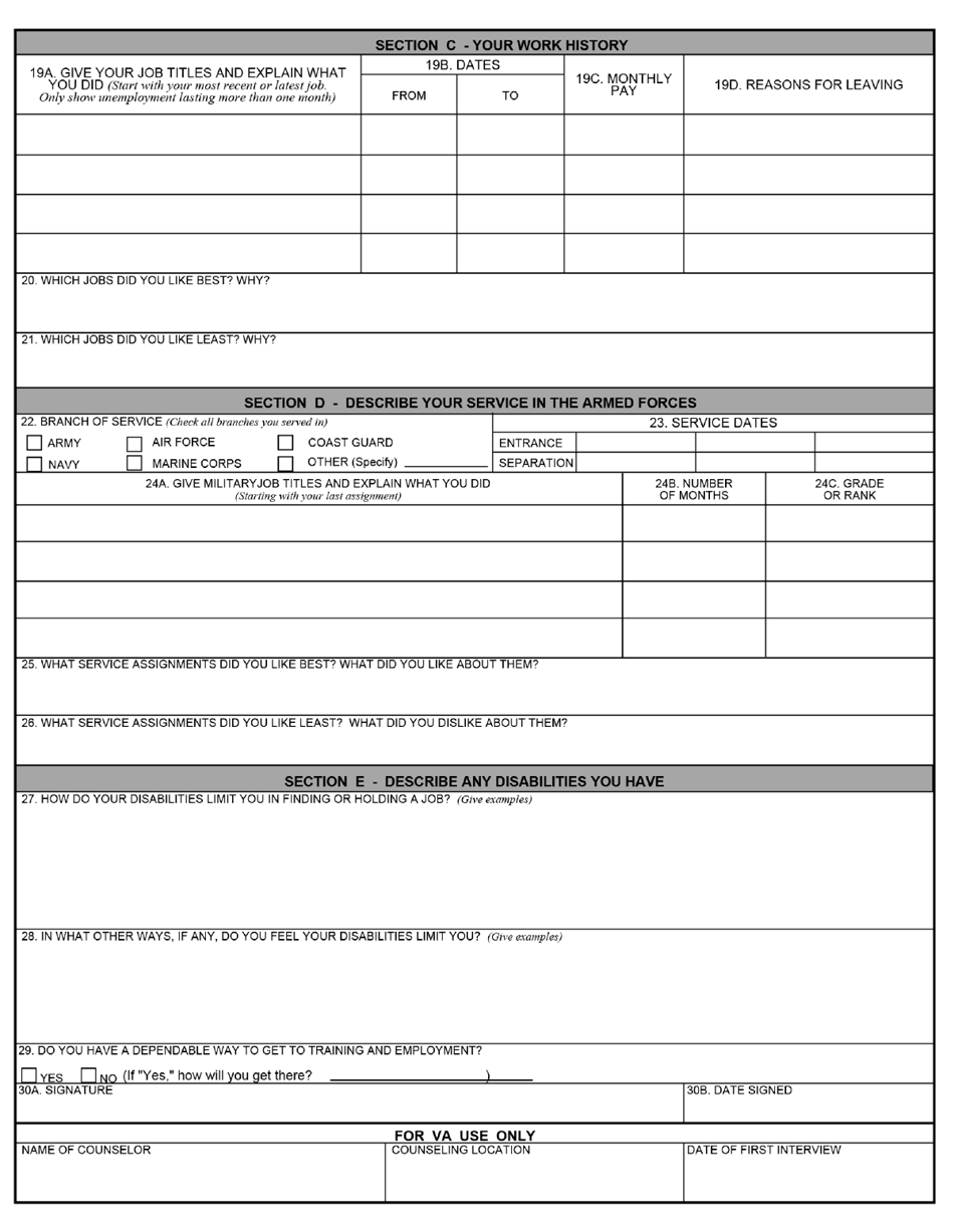 VA Form 28-1902 - Fill Out, Sign Online and Download Printable PDF ...