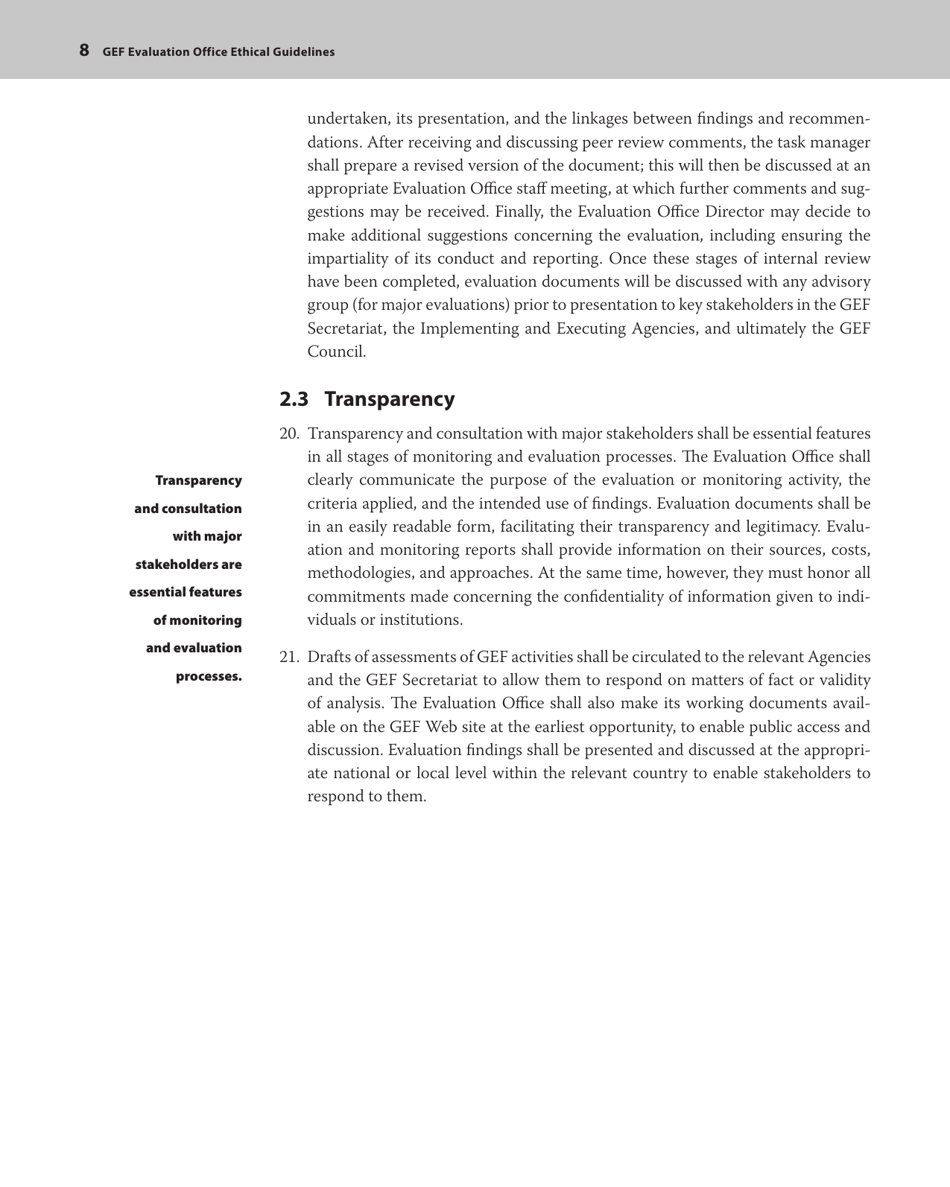 Gef Evaluation Office Ethical Guidelines, Page 16