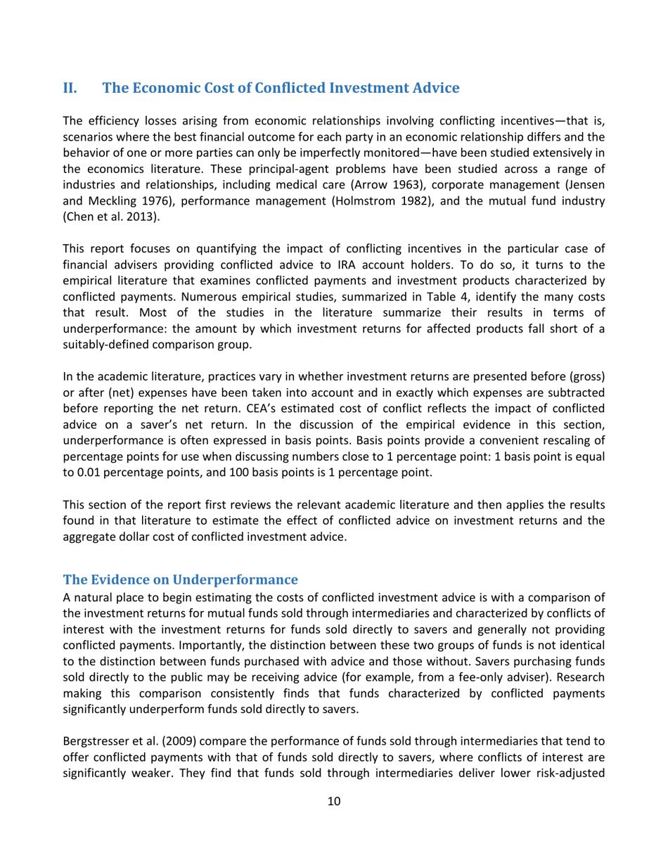 The Effects of Conflicted Investment Advice on Retirement Savings, Page 11