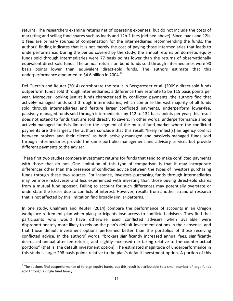 The Effects of Conflicted Investment Advice on Retirement Savings, Page 12