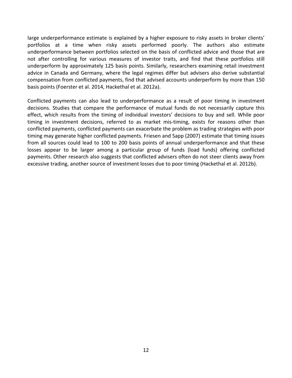 The Effects of Conflicted Investment Advice on Retirement Savings, Page 13