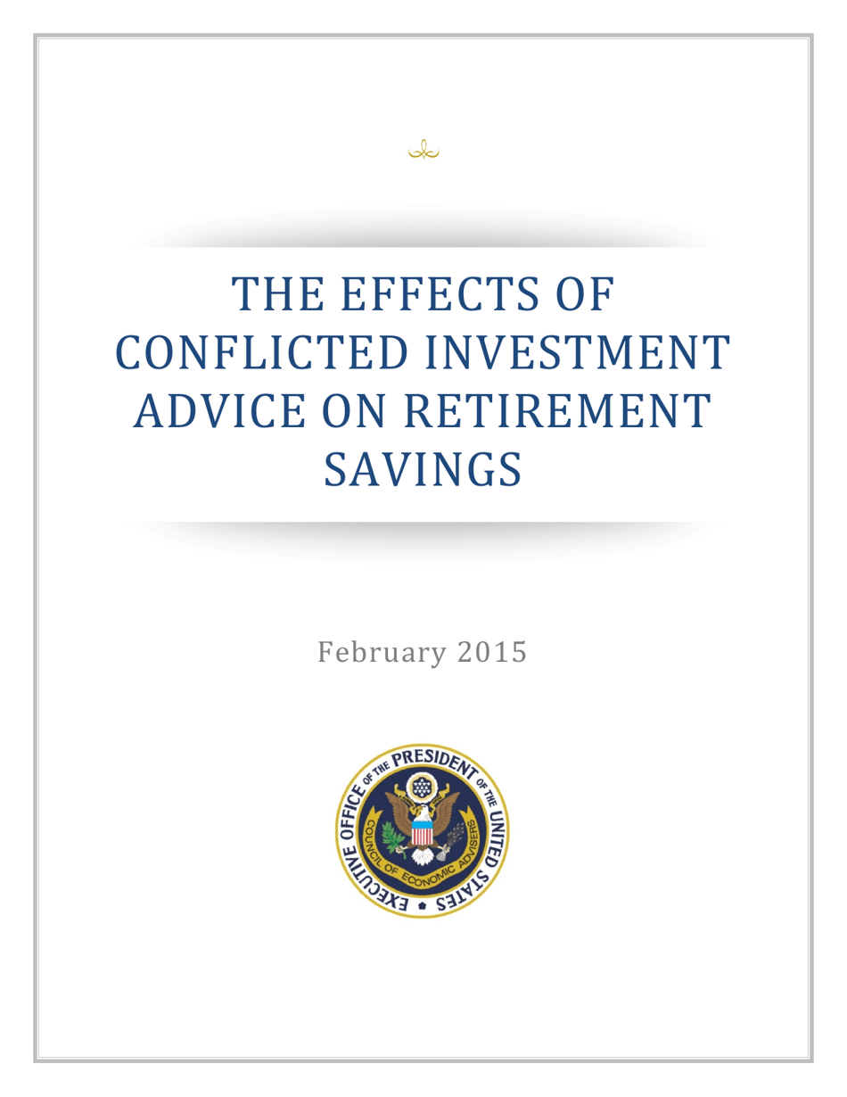 The Effects of Conflicted Investment Advice on Retirement Savings, Page 1