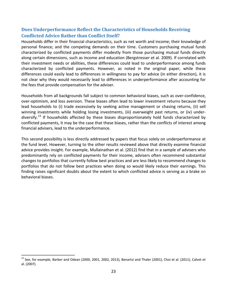 The Effects of Conflicted Investment Advice on Retirement Savings, Page 24