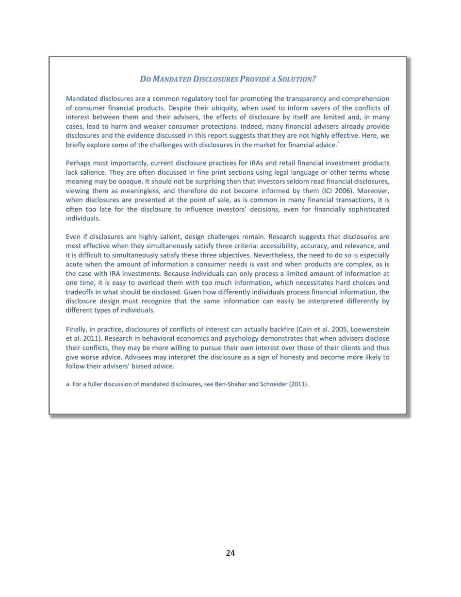 The Effects of Conflicted Investment Advice on Retirement Savings, Page 25