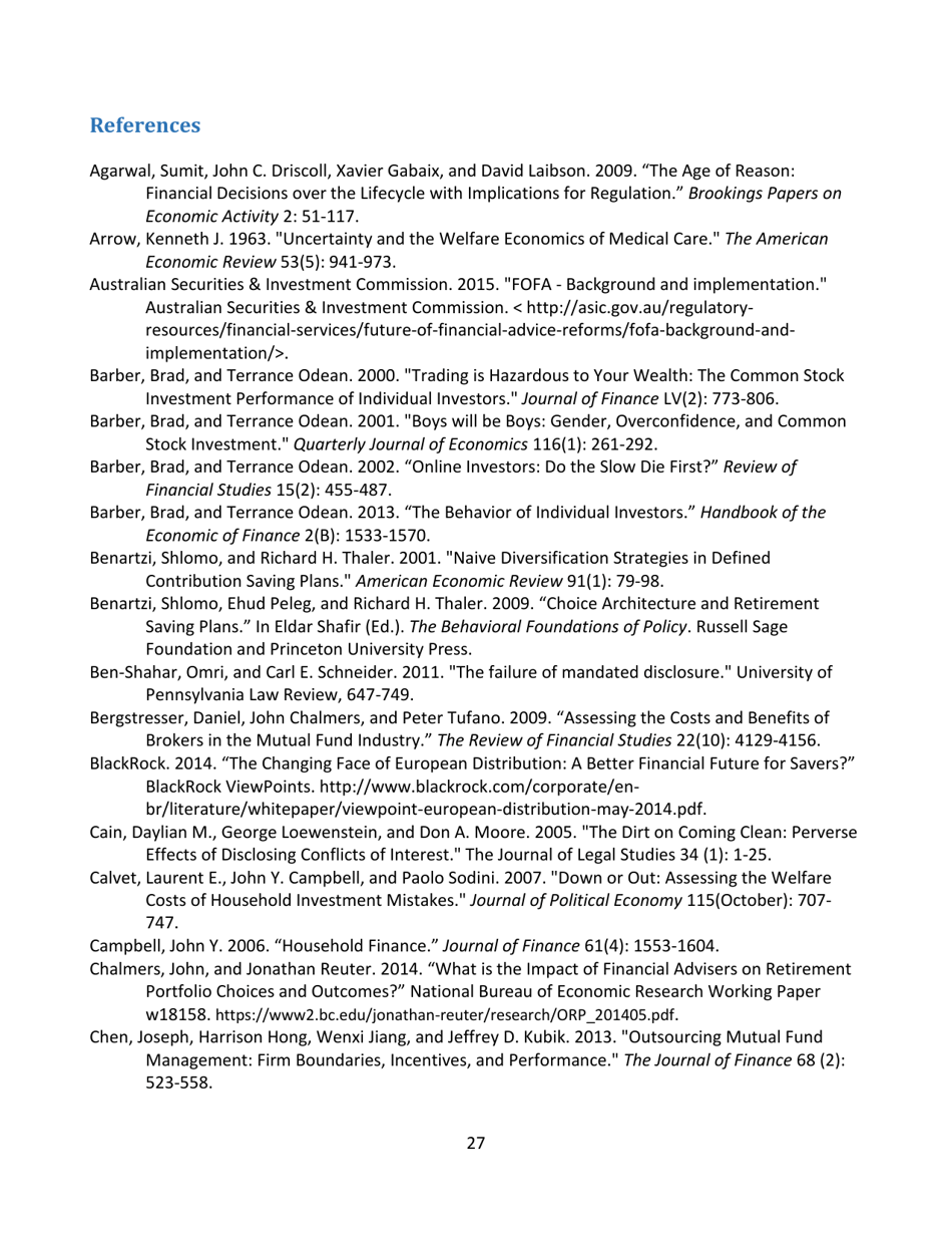 The Effects of Conflicted Investment Advice on Retirement Savings, Page 28