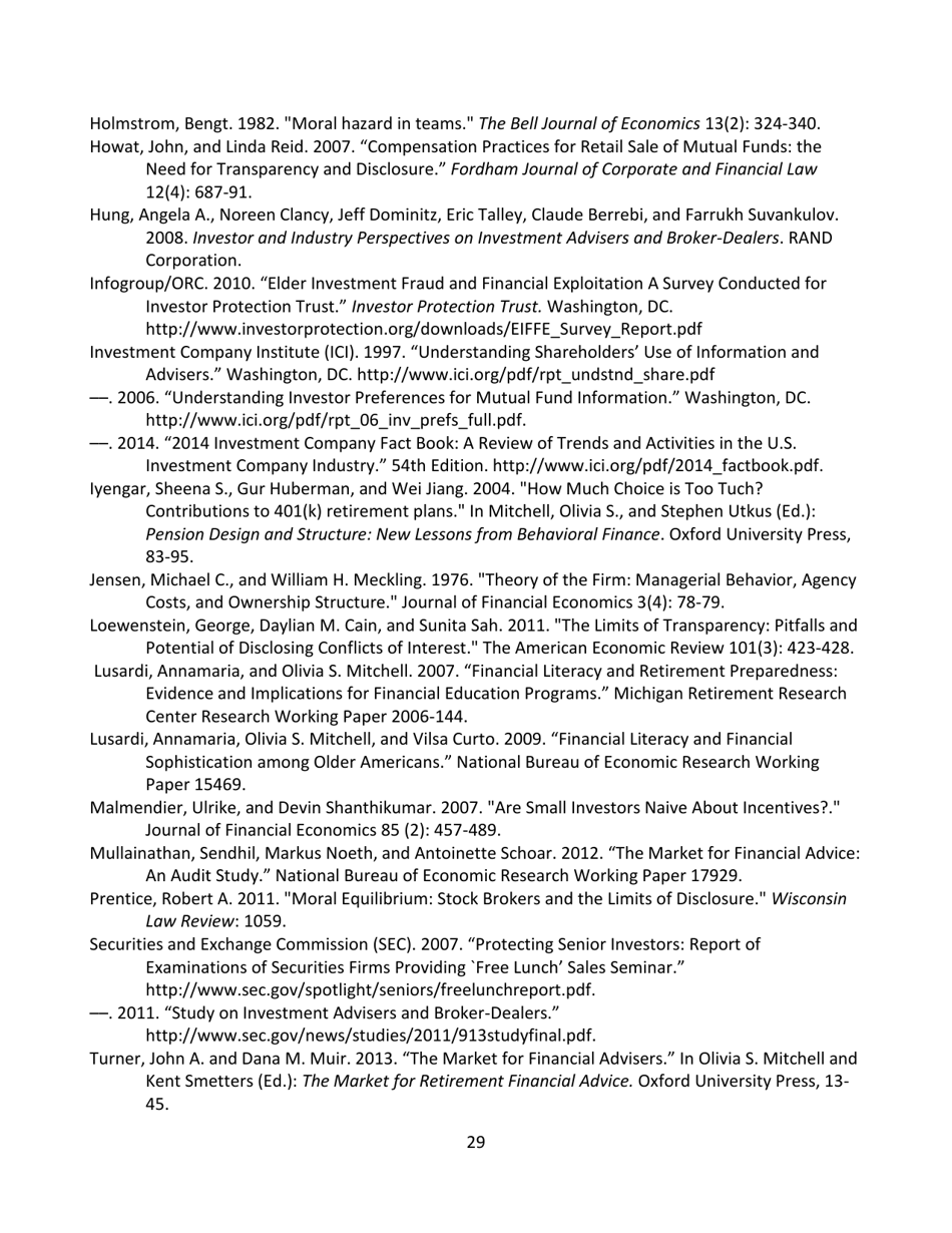 The Effects of Conflicted Investment Advice on Retirement Savings, Page 30