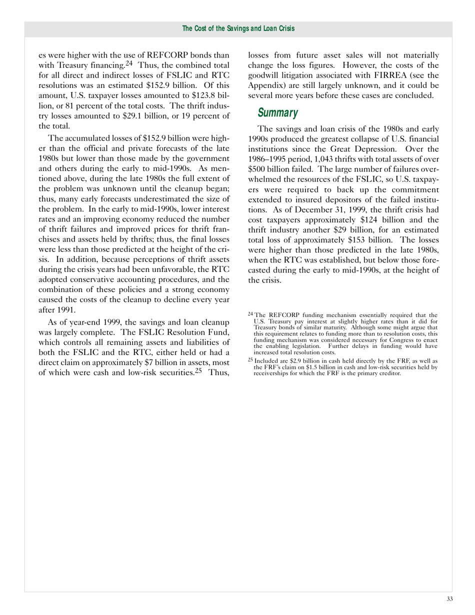 The Cost of the Savings and Loan Crisis: Truth and Consequences - Timothy Curry, Lynn Shibut, Page 8