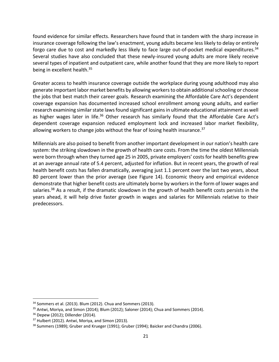 15 Economic Facts About Millennials - the Council of Economic Advisers, Page 21