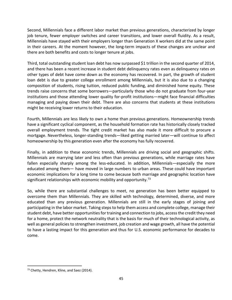 15 Economic Facts About Millennials - the Council of Economic Advisers, Page 45