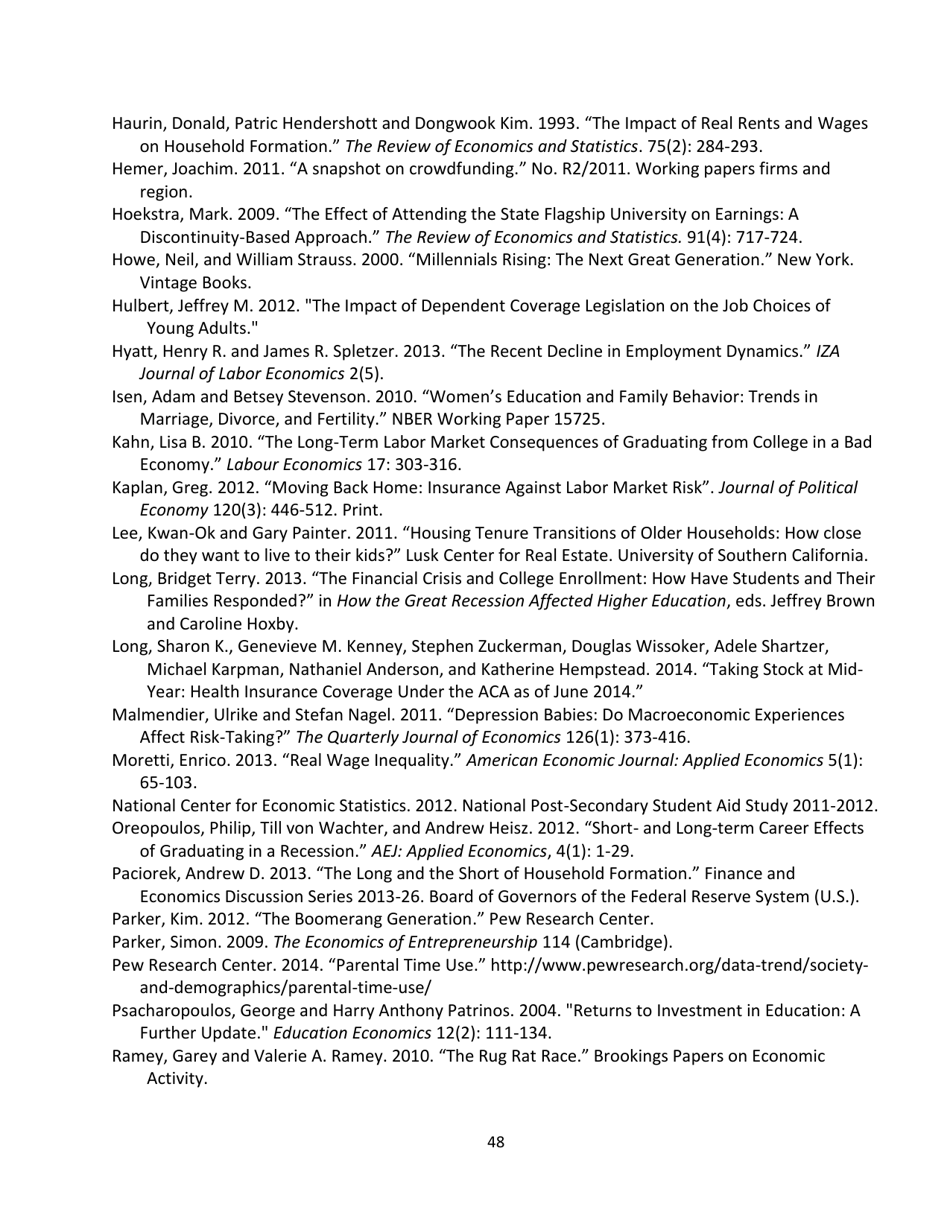 15 Economic Facts About Millennials - the Council of Economic Advisers, Page 48