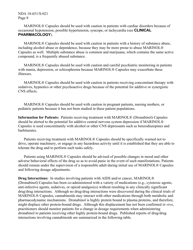 Marinol (Dronabinol) Capsules - Drug Description, Indications &amp; Dosage, Page 6
