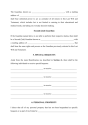 Last Will and Testament Template - Washington, Page 6